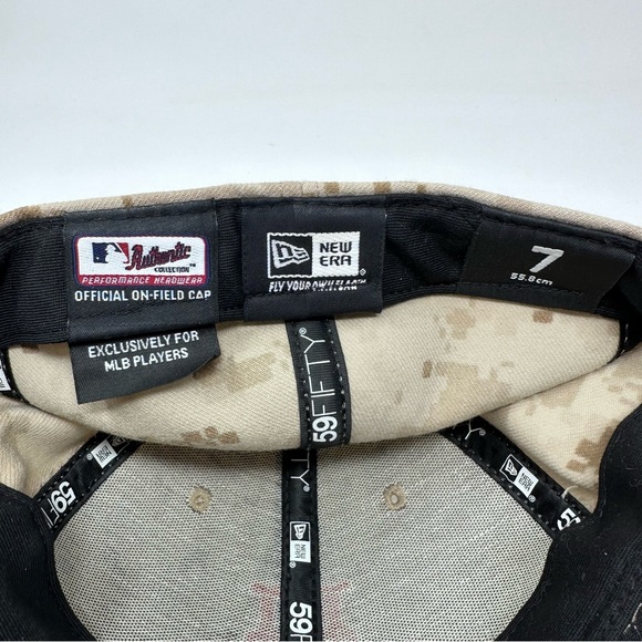 New York NY Mets MLB 2014 Memorial Day USMC Camo New Era 59fifty Hat Size 7 - Picture 8 of 8